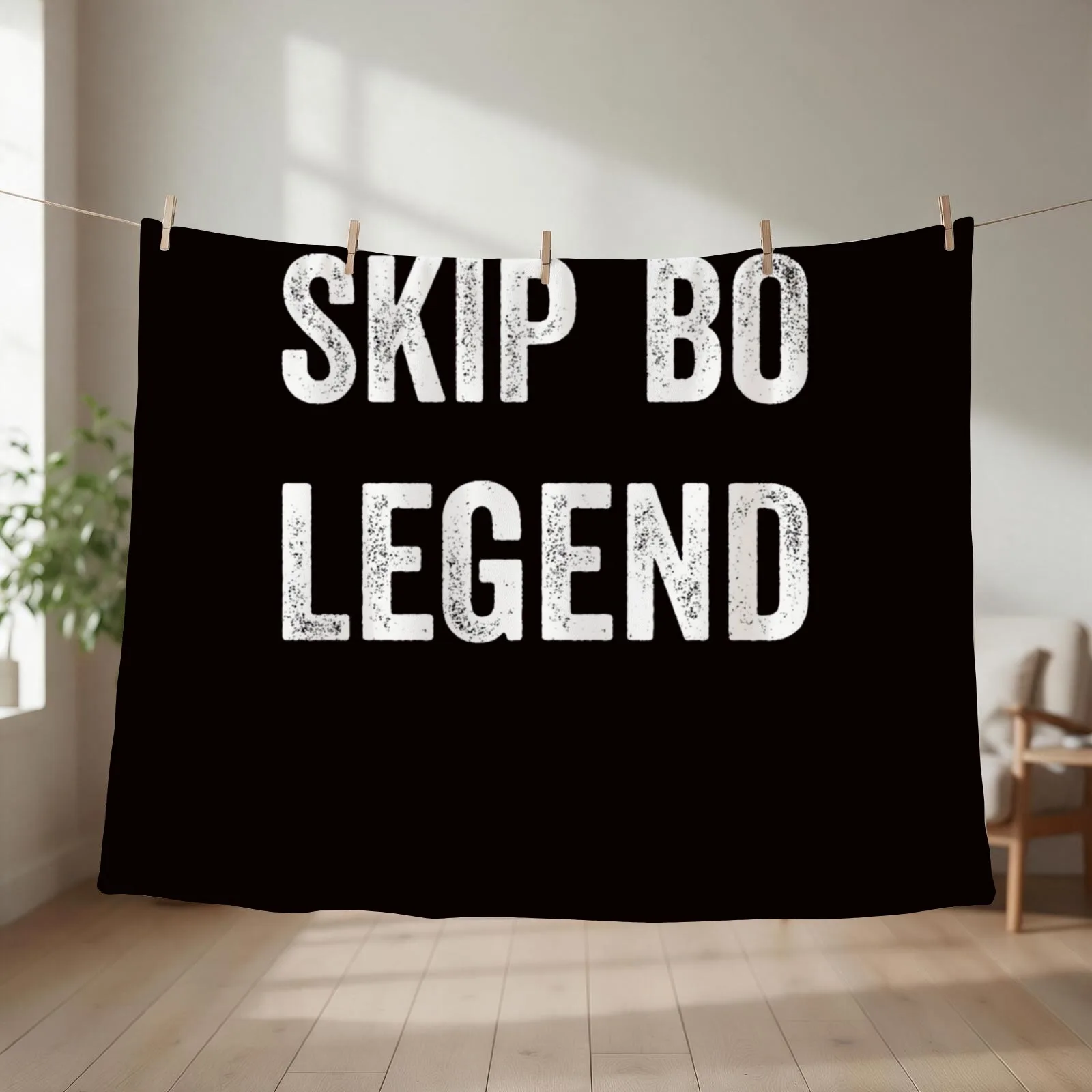 Skip Bo Legend Best Skip Bo Card Board Game Player Gift Throw Blanket couch cozy soft plush fuzzy picnic outdoor blanket