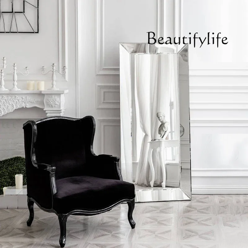Q Dressing full body floor mirror modern simple decorative mirror wall hanging fitting light luxury bathroom mirror