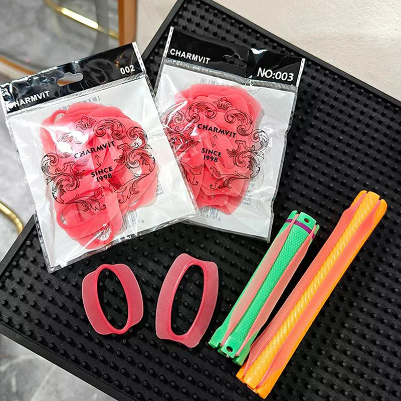 20pcs Large/Small Size Perm Silicone Band Heat Resistant Traceless Digital Cold Rods Elastic Rubber Band Hair Rings Styling Tool