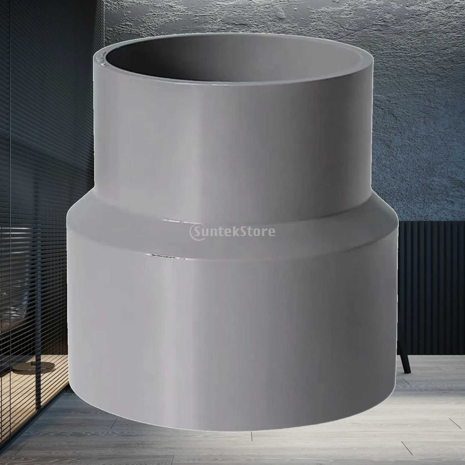 HVAC Air Duct Reducer Increaser PVC Connector Push Fit Vent Adapter for Bathroom Kitchen Ventilation