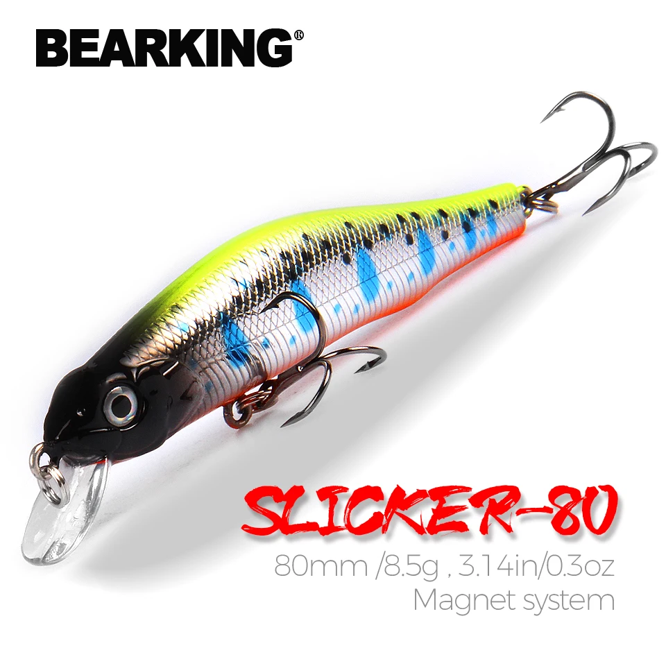 bearking brand fishing hooks BEARKING 80mm 8.5g professional quality magnet weight fishing lures minnow  crank hot model Artificial Bait Tackle