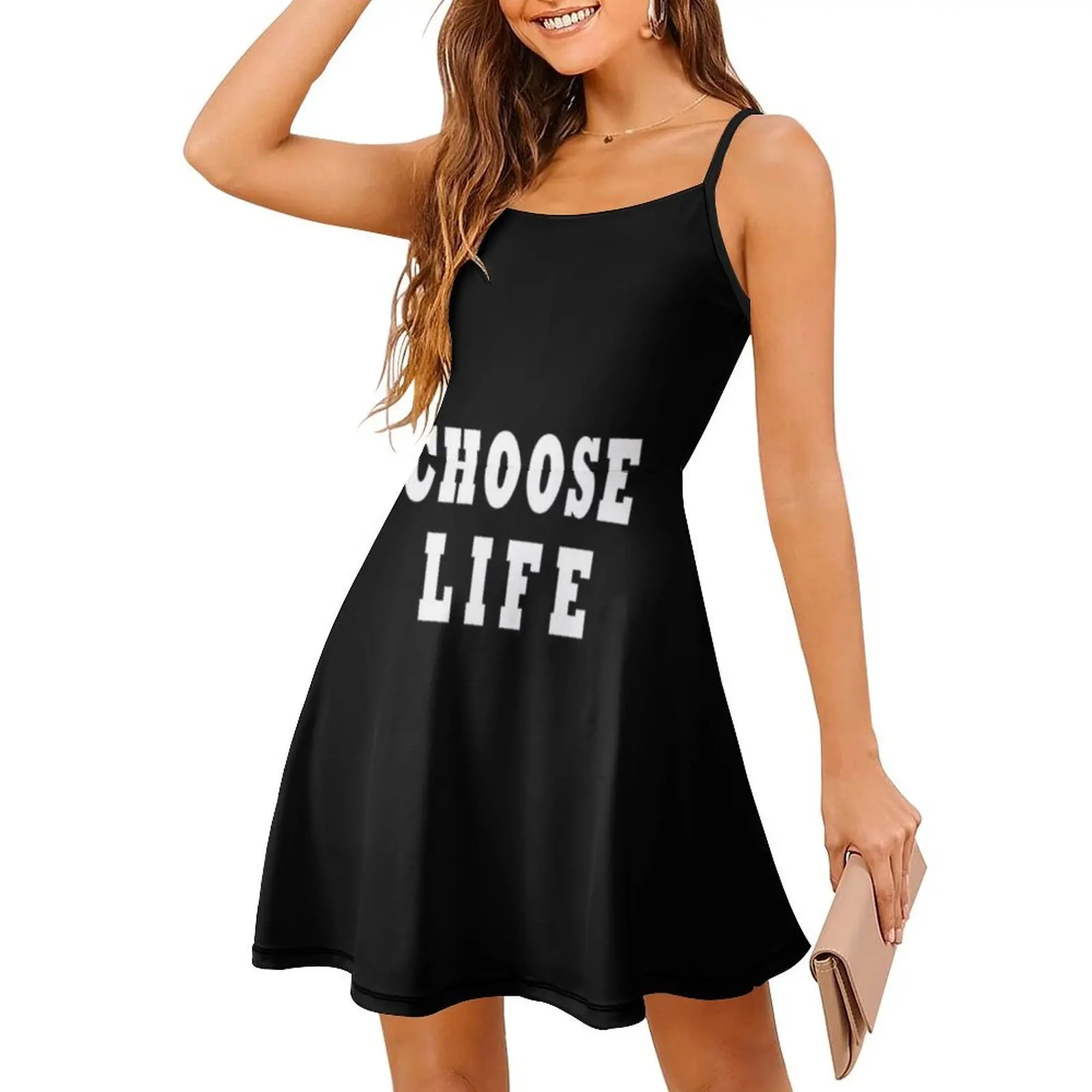 Choose Life レディース エレガント パーティー ドレス A ライン ドレス ショート/ロング/ノースリーブ オプション Choose Life Choose Life Mtv Wham George