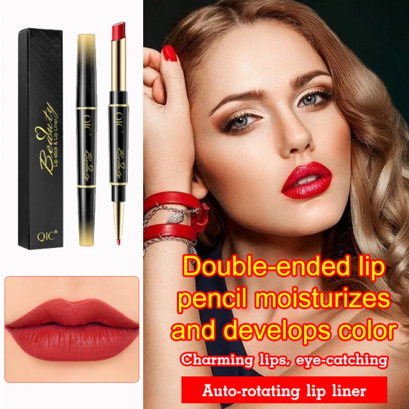 Red Lip Matte Lip Liner Hook Line Pencil for Women with Matte Lip Liners