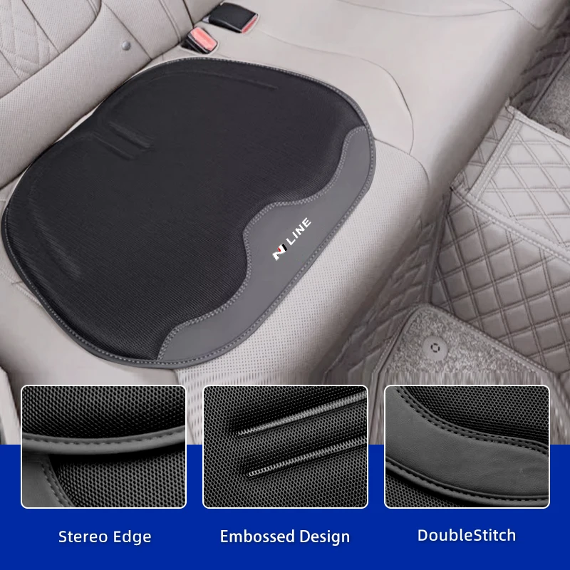 Car Summer Ice-Silk Seat Cover Apple-Shaped Cushion Interior Accessories For Hyundai N Line Performance I20 IX35 I30 Sonata