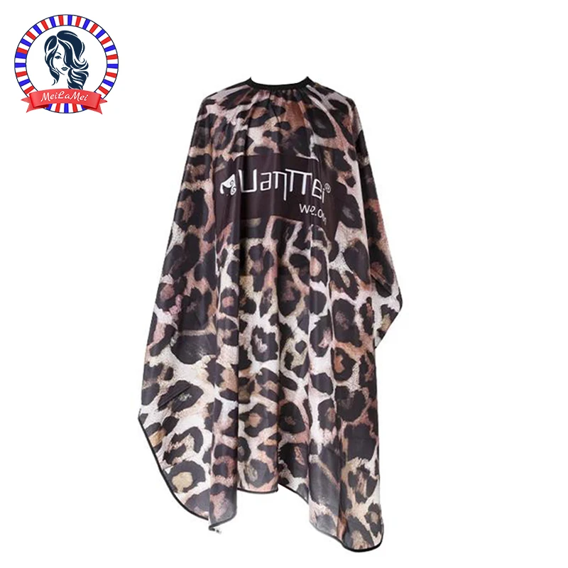 

WANMEI Waterproof Leopard Hair Cutting Cape,Salon Cape with Adjustable Neckline for Professional Stylists and Home Use