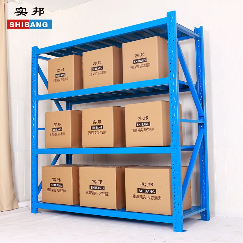 Four-Layer Heavy Storage Shelves Warehouse Steel Storage Box Shelves for Warehouse Plant Storage Shelf Rack 200*60*200cm