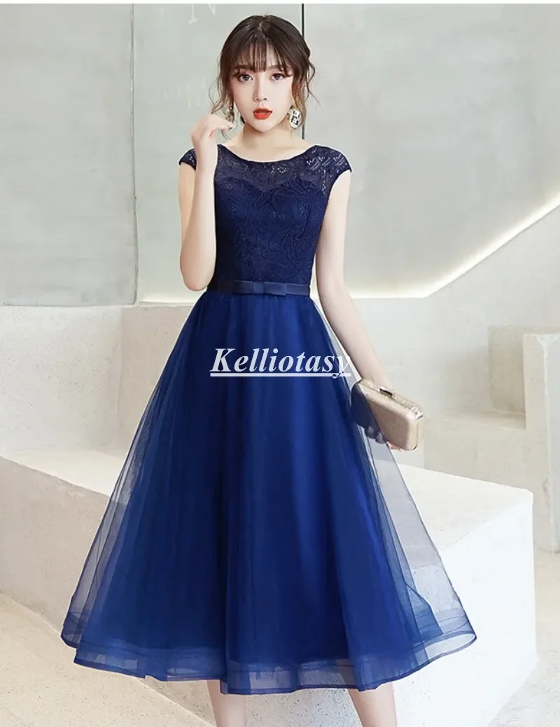 

Customized Bridesmaid Dresses Plus Size Aline Knee Length Wedding Party Dress Aline With Belt YSM023