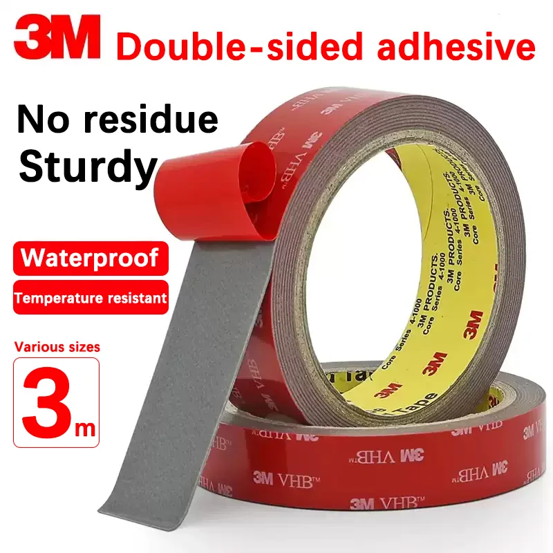 3M double-sided adhesive stickers strong adhesive sponge tape car car VHB waterproof non-marking high viscosity fixed wall