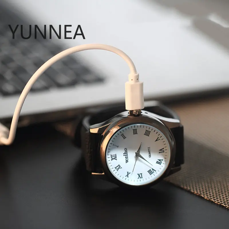Creative Watch Windproof Lighter Metal Rechargeable Watch Lighter Plasma USB Cigarette Lighter Tool Exquisite Gift for Men