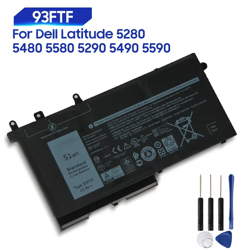 

Сменный аккумулятор для Dell Latitude 5280 5490 5590 5480 5580 5290 93FTF D4CMT 4YFVG 083XPC 83XPC 3DDDG аккумуляторы 51 Втч