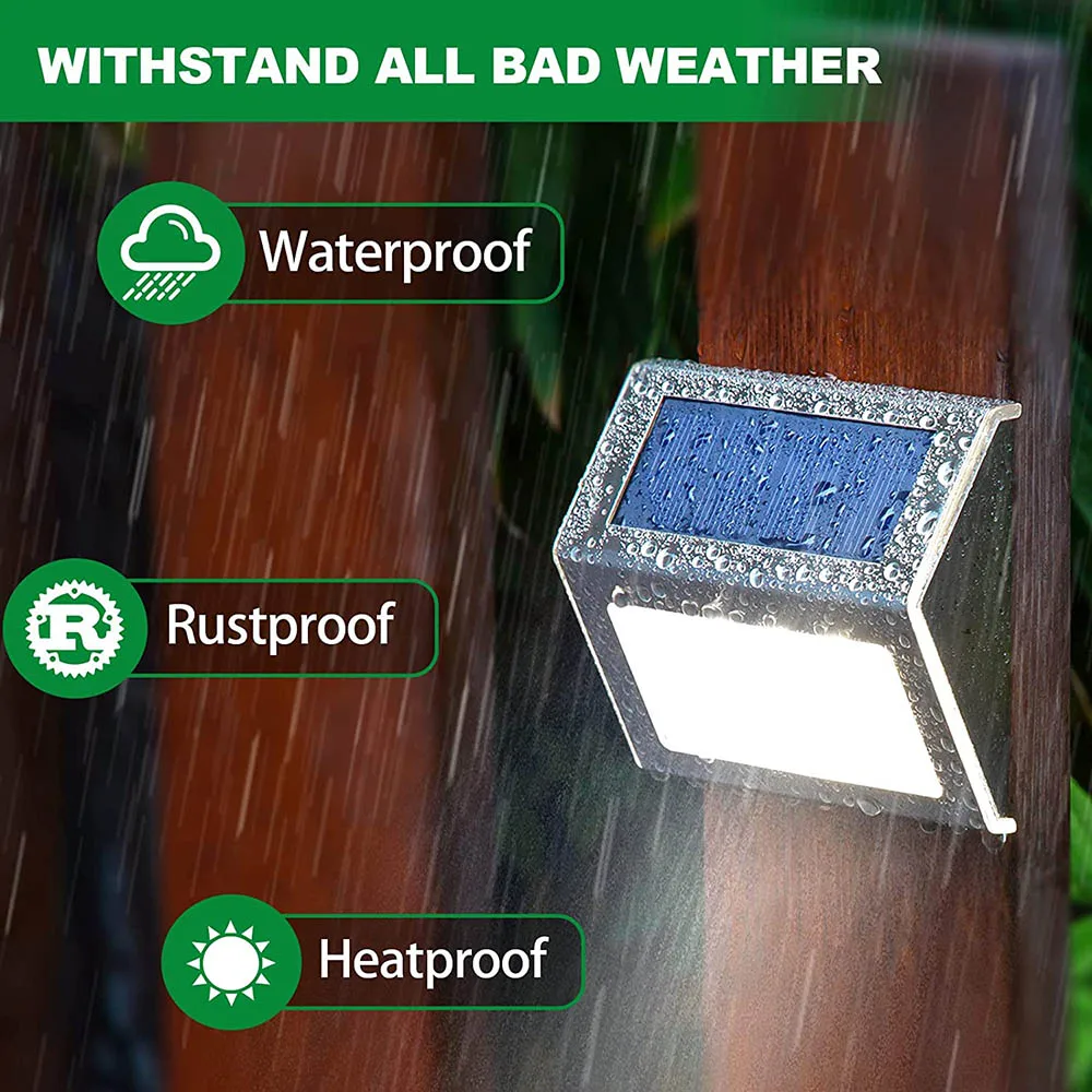 Zonne-Energie Verlichting Buiten Voor Dek Waterdichte Solar Tuin Verlichting Decoratieve Buitenlamp Voor Loopbrug Hek Post Achtertuin Stap