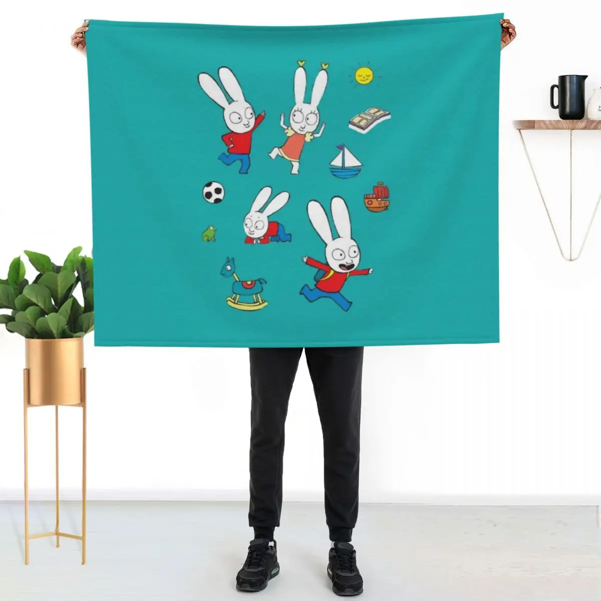 cool simon super rabbit Throw Blanket Decorative Throw Travel Multi-Purpose Plaid on the sofa Luxury Designer anime Blankets