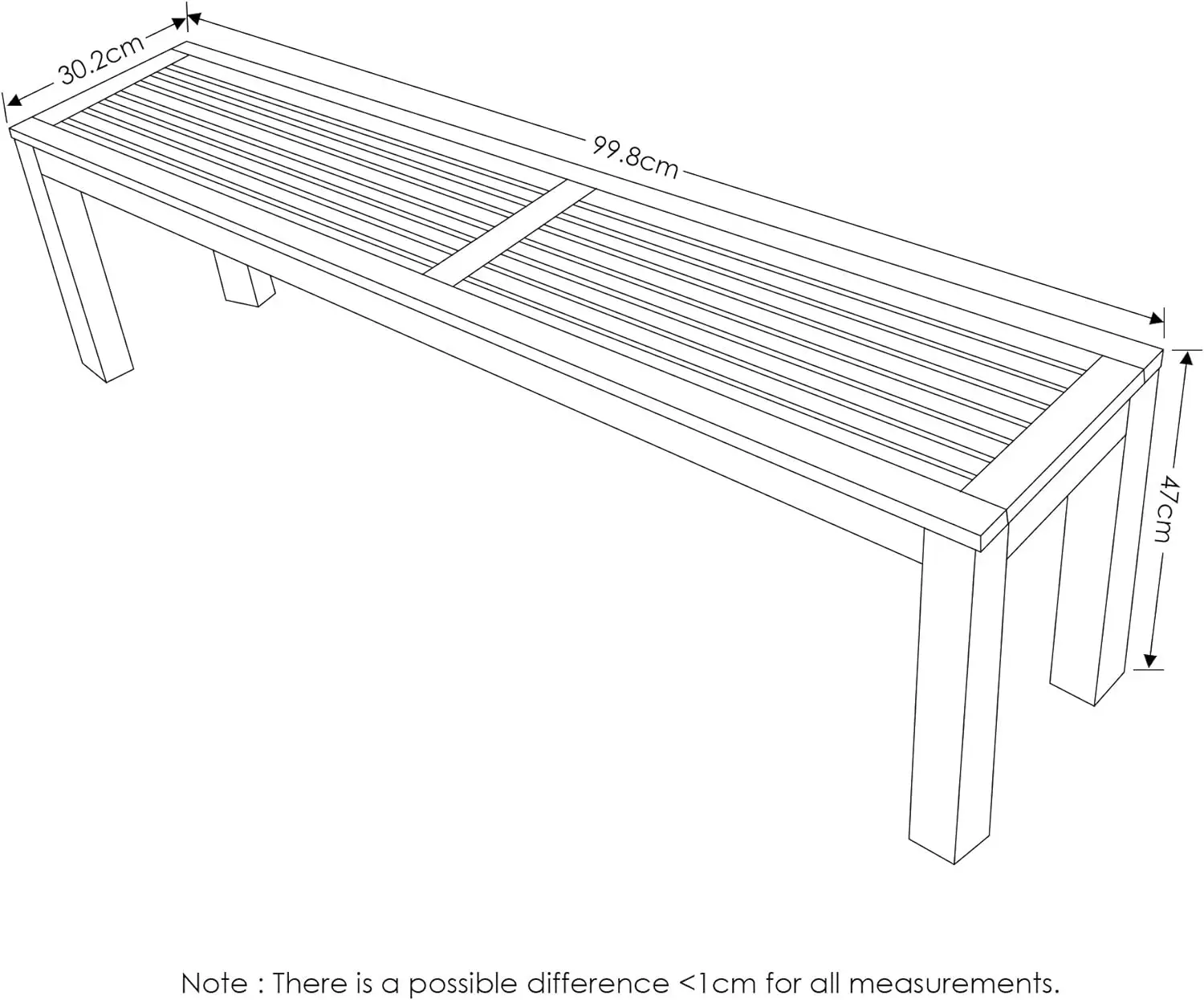 Furinno FG181110-C Tioman Outdoor Rugloze Bank, Natuurlijk, 1-Pack