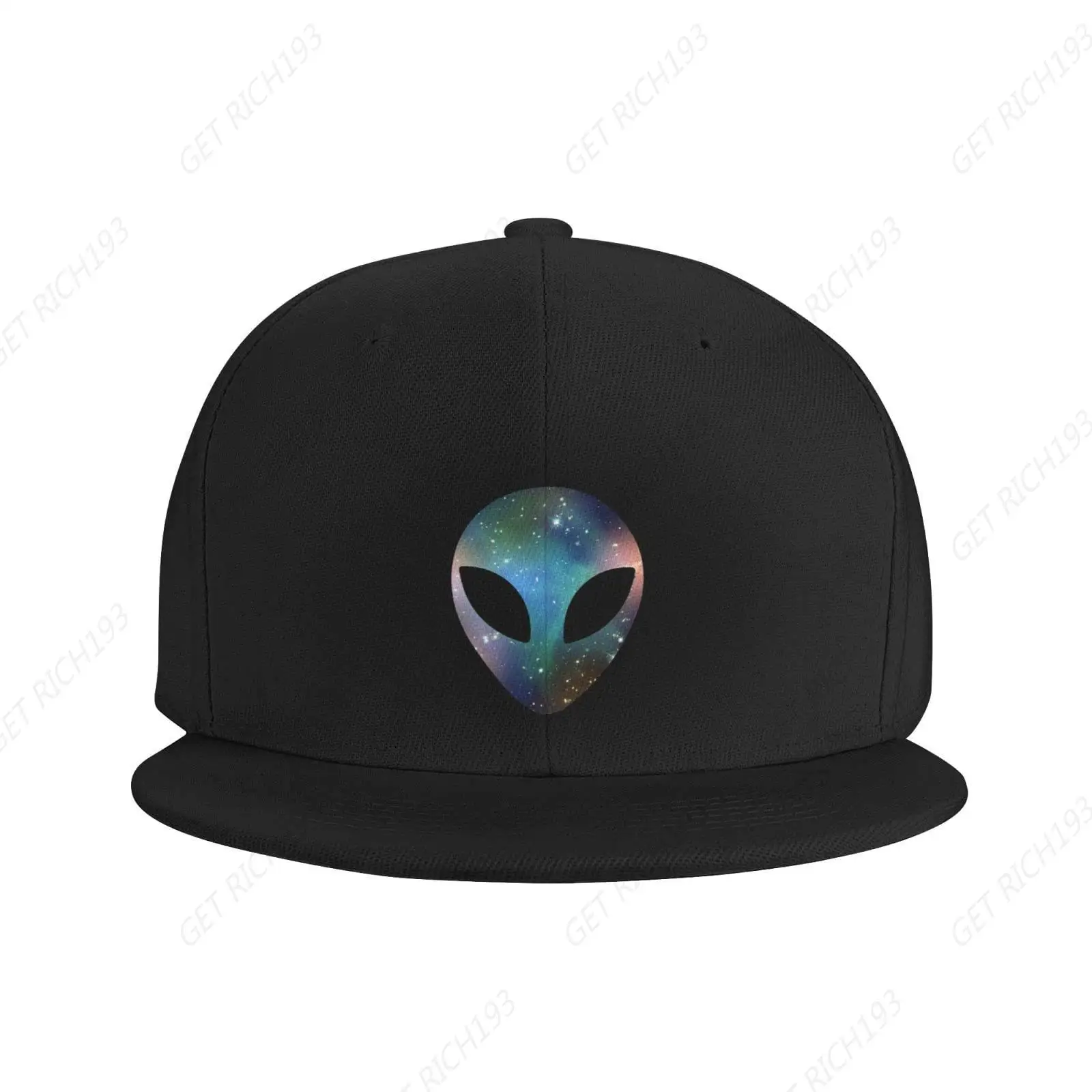 Snapback Hat Splash Space Alien Trucker Hat Hip Hop Classic Plaid Flat Baseball Cap Black One Size