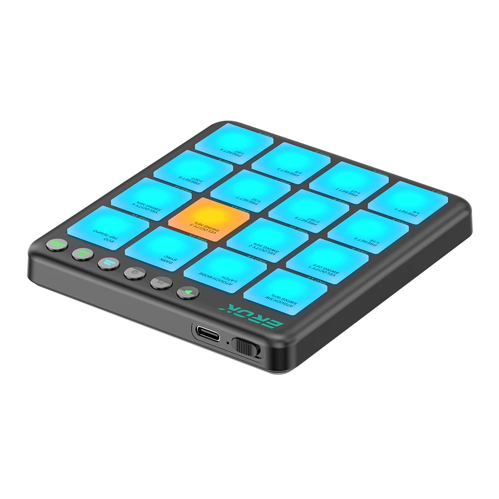 EROK PocketBeats MIDI Controller 16 RGB Pads Bluetooth Wireless Recharge Portable Beat Pad for DJ Beat Making & Music Production view 5