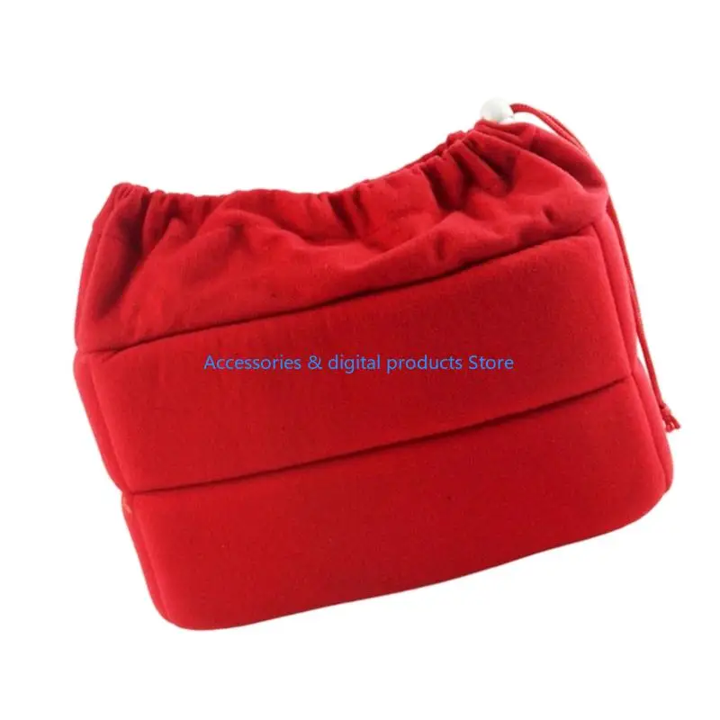 77JD Shock Absorbing Camera Exterior Multi Layer Storage Bag Adjustable Drawstring Belt For DSLR Equipment