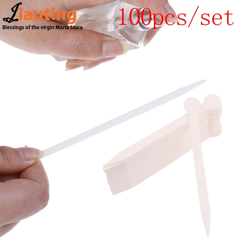 100pcs Perfume Tester Strips Fragrance Test Strips Essential Oil Tester Scents Aromatherapy Testing Paper Perfume Kit