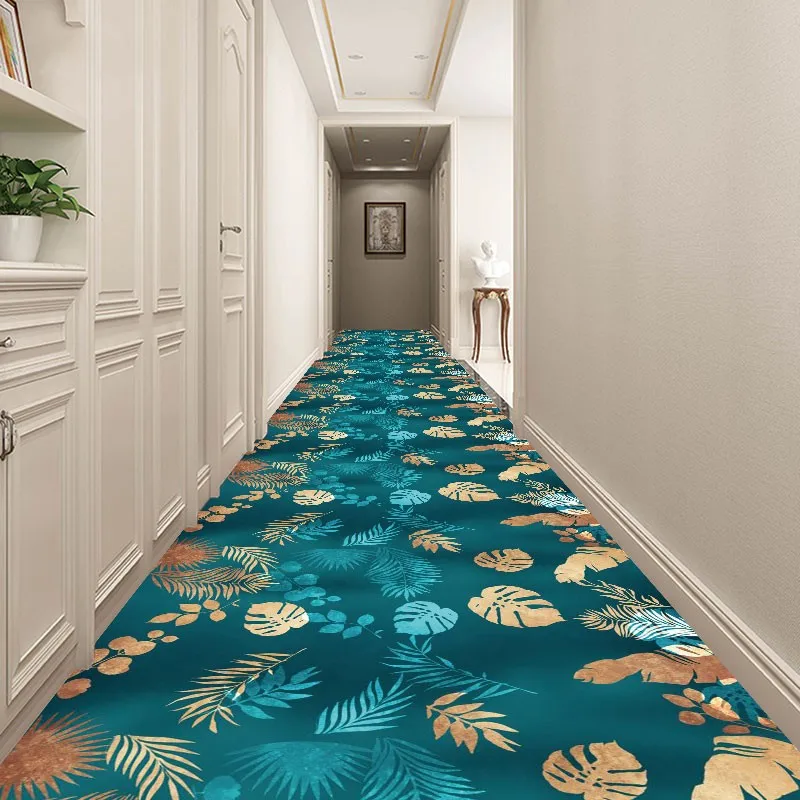 Reese Lobby Lint-free Carpet Runner Rug For Bedroom Walkway To Hallway Decor Corridor Aisle Bright Color Leaves Covered In Grass