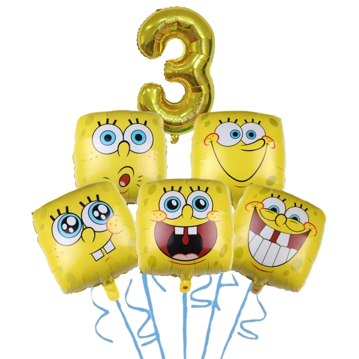 Cartoon SpongeBob Verjaardagsfeestje Ballon Decoratie Feest Wegwerp Servies Hoed Hoorn Geschenktasje Achterkleed Feestartikelen