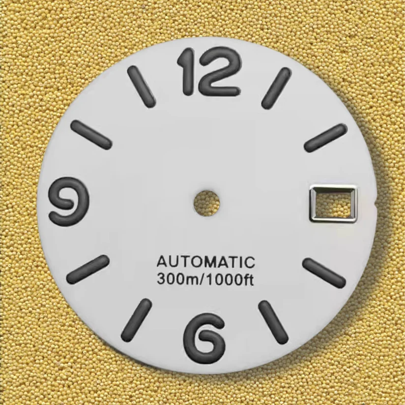 28.5mm S Logo Dial Fit NH35 Movement 6 9 12 Green Luminous High Quality thicken NH35 Dial Watch Modification Accessories