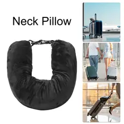 Travel Neck Pillow Self-filling Travel Pillow Portable Stuffable Neck Pillow for Travel with Refillable Support Cushion for Car