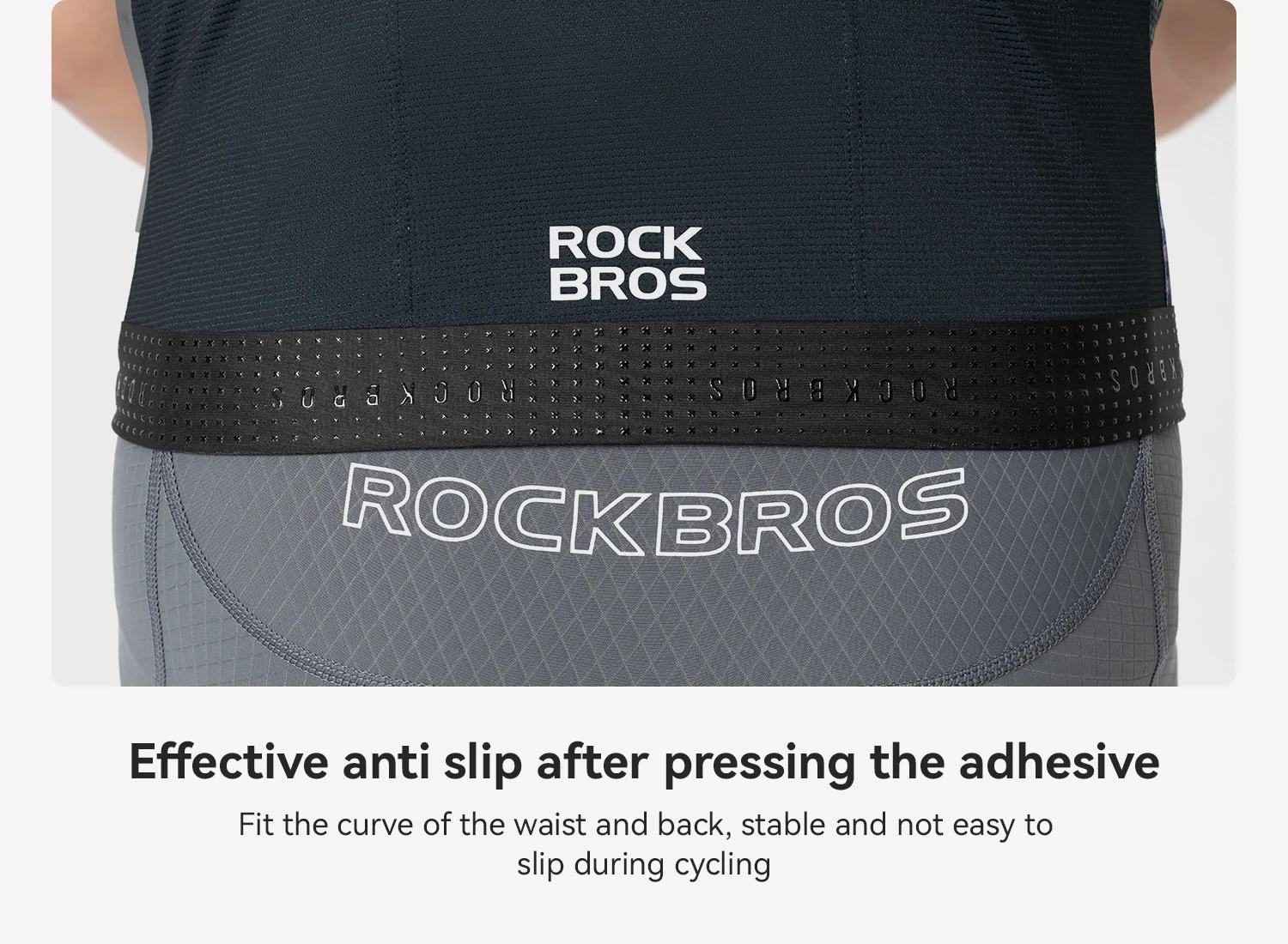 ROCKBROS Sommer-Radtrikot Leichtes Hochelastisches Oberteil Atmungsaktives Schnelltrocknendes Kurzarm-Trikot Herren-Radsportbekleidung – Detail 15