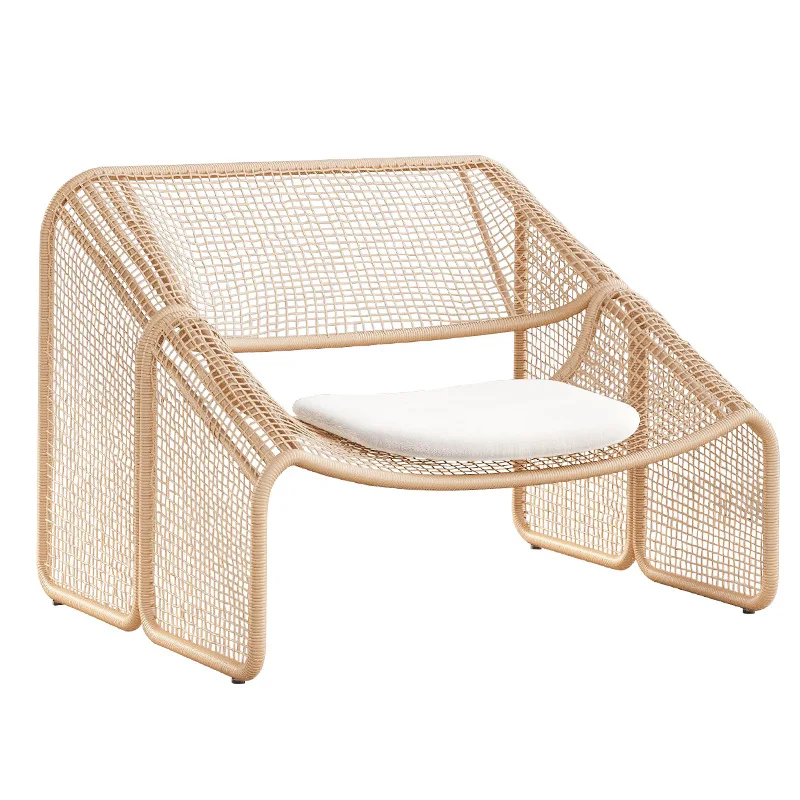Balcony leisure area layout outdoor sofa courtyard bedroom reading bed and breakfast rattan small table