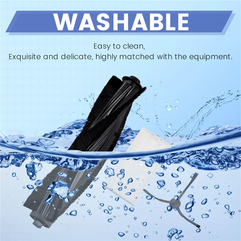 

Shoppingappliances For Midea W20 / W20 Pro Robot Vacuum Cleaner Main Side Brush Hepa Filter Accessories Replacement Spare Parts