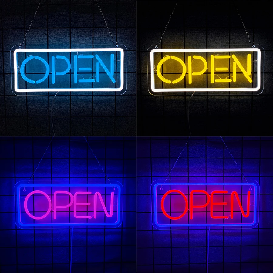 Open Led Neon Sign, Commercial Decor Of Cafes, Shop Windows, Bars, Hotels And Restaurants, Get Your Business Seen Day Or Night.