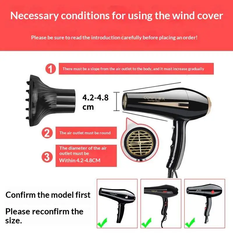 Universal Hair Diffuser Hair Styling Curl Dryer Curly Hair Large Wind Hood Salon Curly Accessories Hairdressing Blower Styling