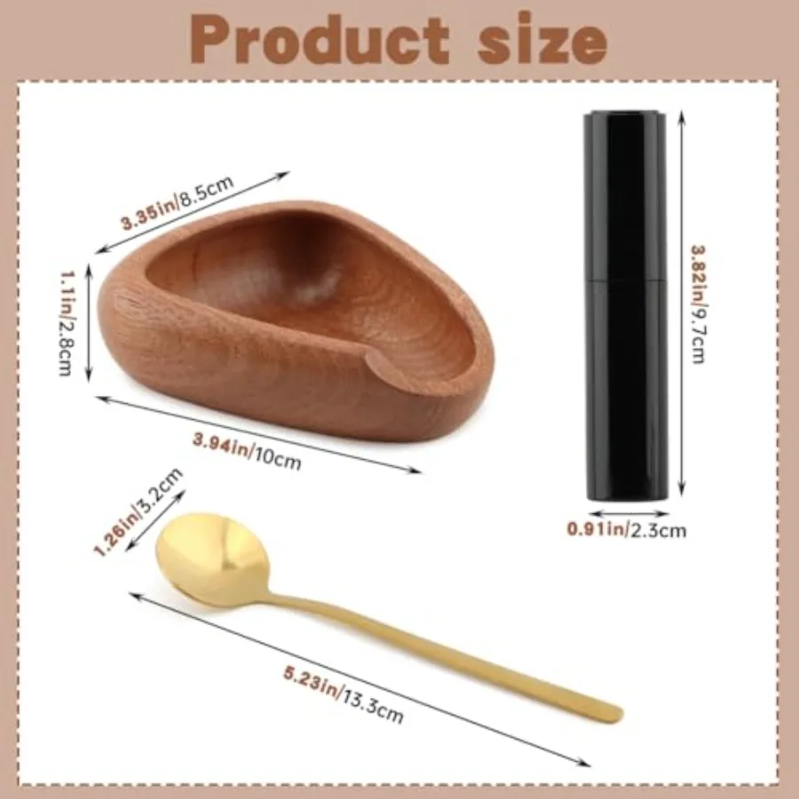 Coffee Bean Dosing Cup, Wood Coffee Dosing Tray Coffees Bean Weighing Tray Weigh Coffees Beans Container, with Static Reduction