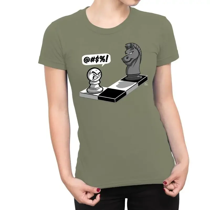 1T T Shirt Womens Angry Pawn Chess Piece