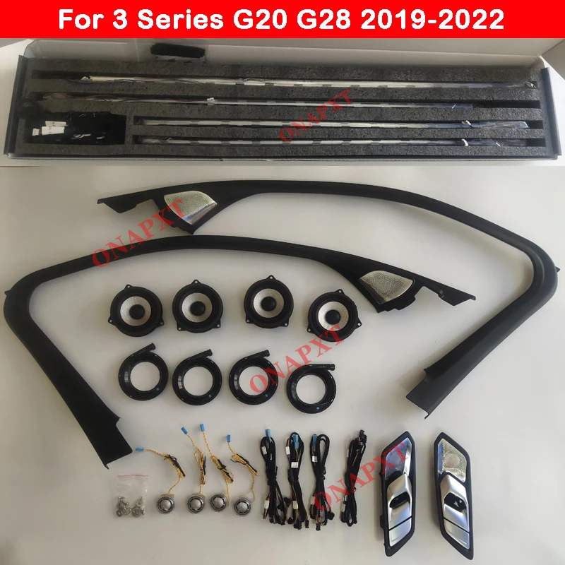 Für BMW 3er G20 G28 2019-2022 Auto Led Bar Tür Streifen Umgebungs Licht beleuchten Hochtöner Lautsprecher Abdeckung horn Atmosphäre Lampe