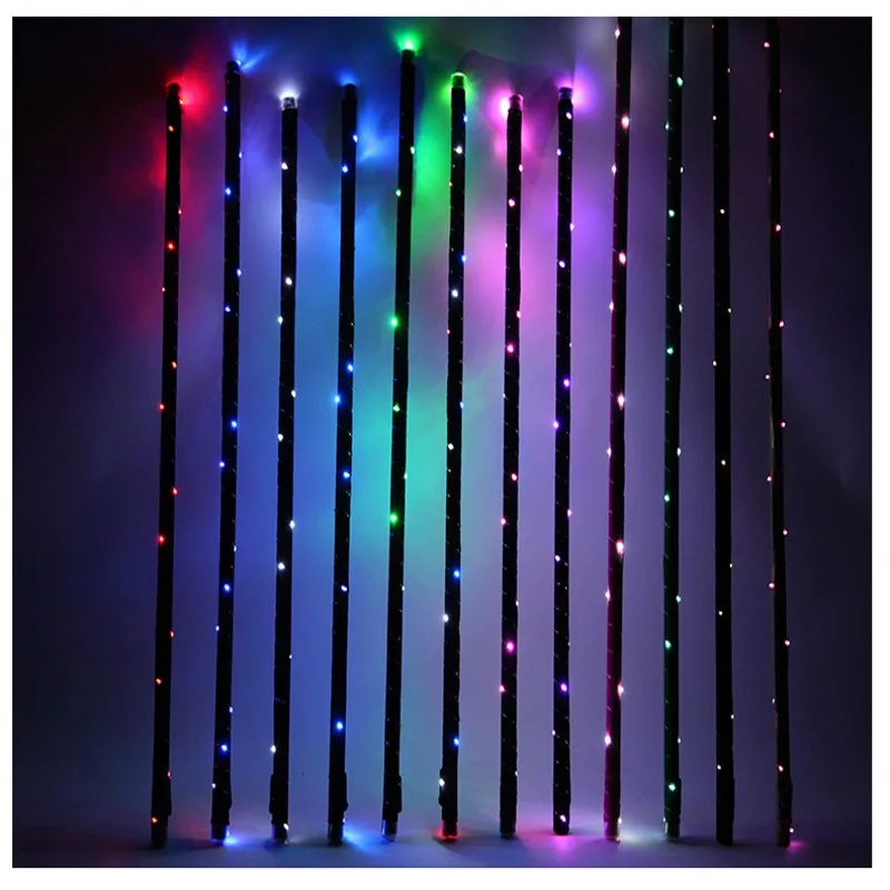 10Pcs LED Luminous Flashing  Jazz Cane Belly Dance Crutches Grand Event Accessories Party Stage Performance Decoration Props