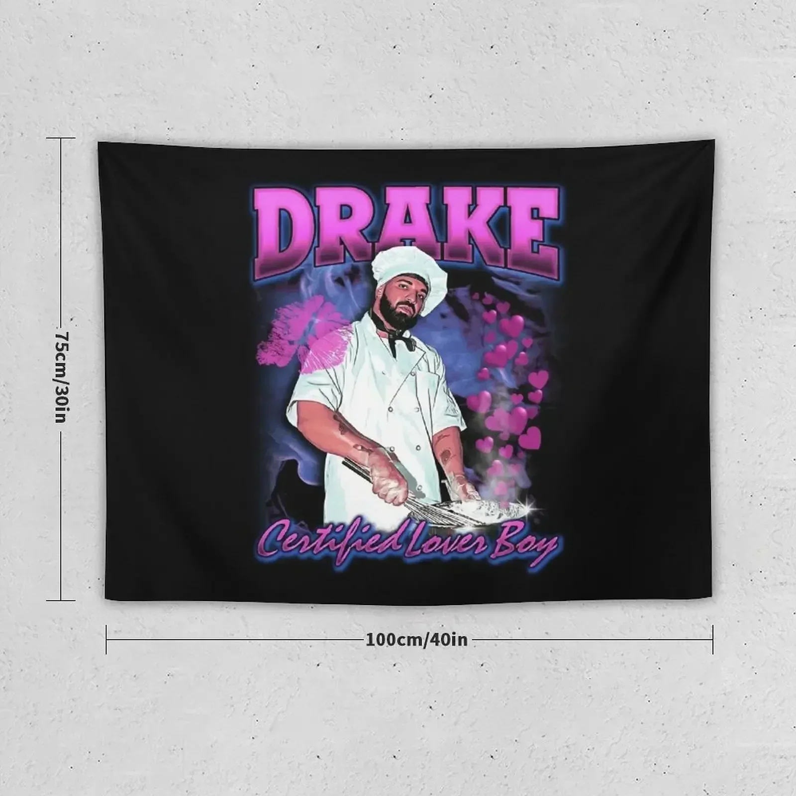 Drake CLB Vintage 90s Bootleg Design Tapestry Funny Room Decorator House Decor Tapestry