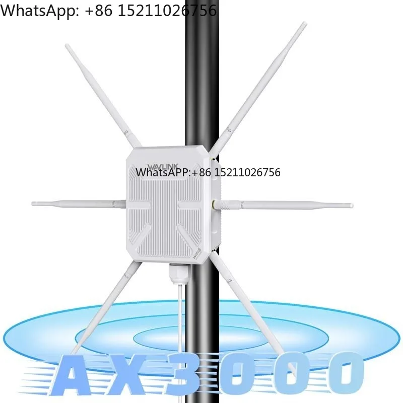 AX3000 Outdoor High Power Long Range 2.4G+5G Dual Band WiFi Mesh Extender Booster with PoE IP67 Weatherproof
