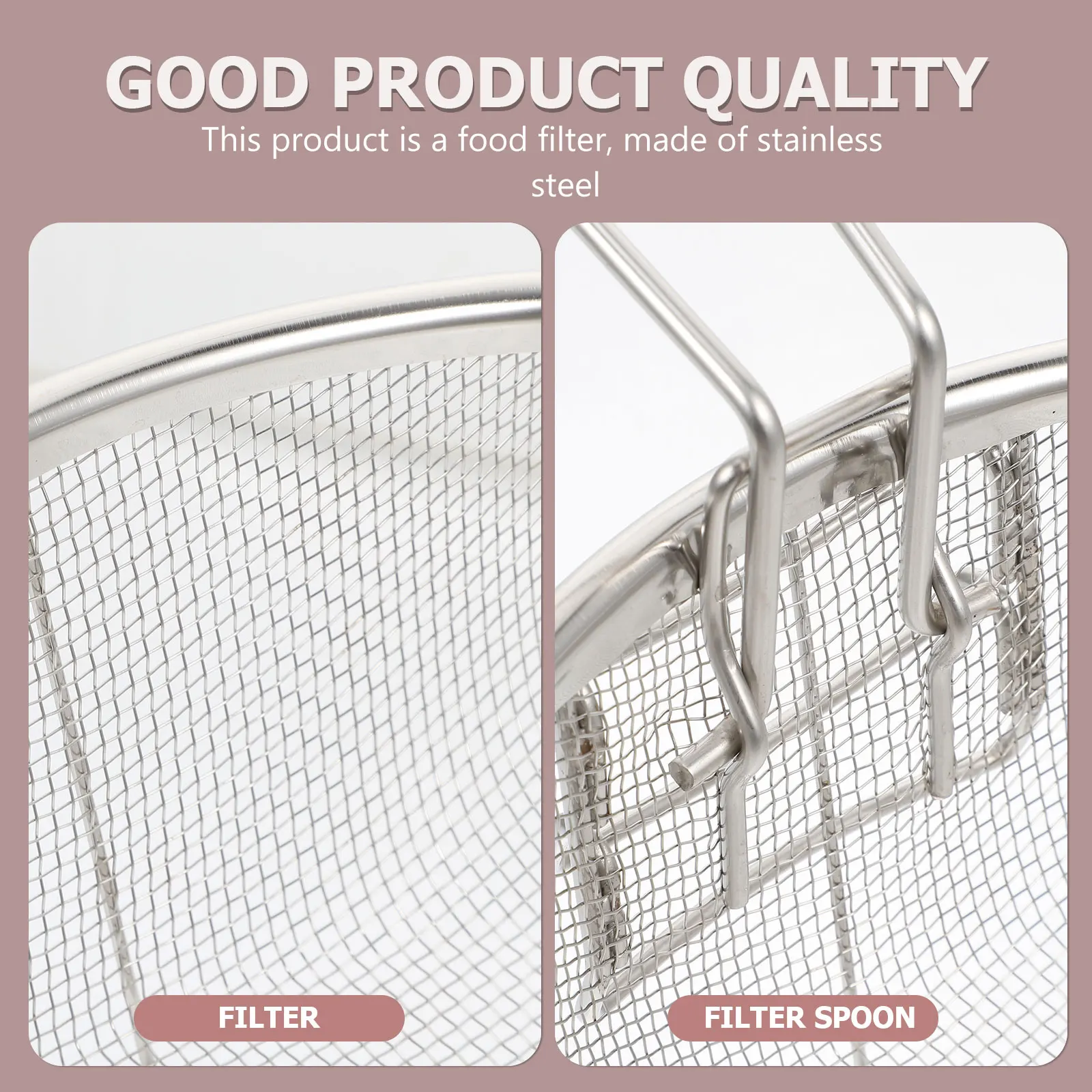

1pc Stainless Steel Foldable Frying Basket Food Fried Kitchen Gadget Oil Drain Fryer Tool Premium Filter Strainer Dense Holes