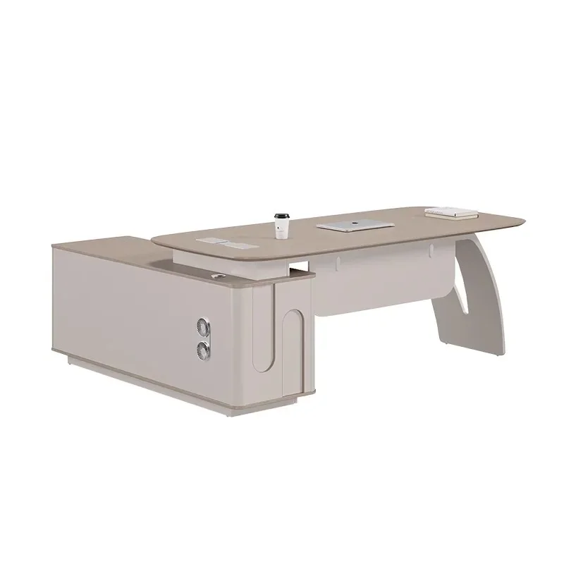 

Simple and modern administrative manager's office desk, high-end and fashionable office desk and chair combination