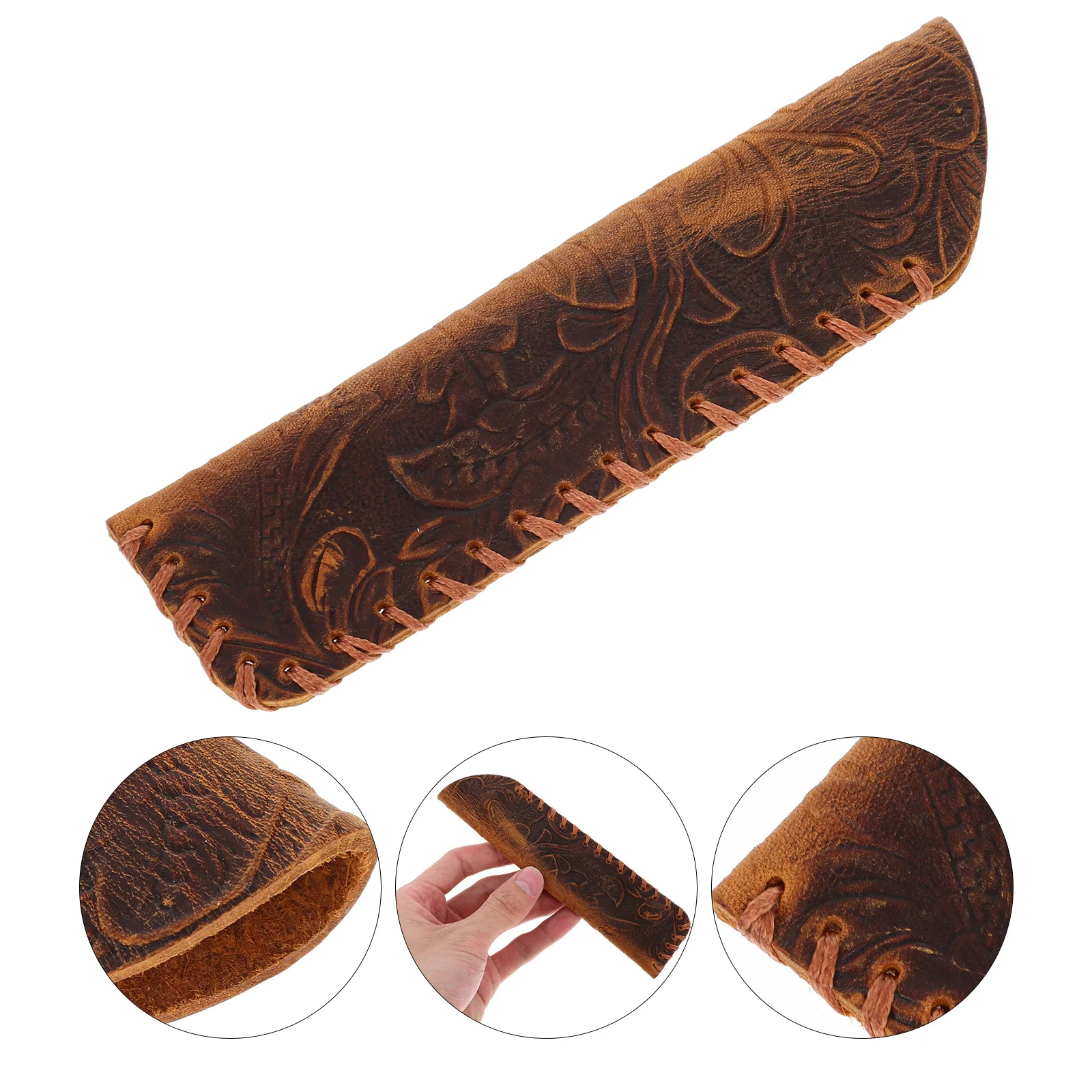 Pen Sleeve Vintage Style Compact Protective Case Portable Pen Pouch Pencil Holder for Fountain Ballpoint Storage