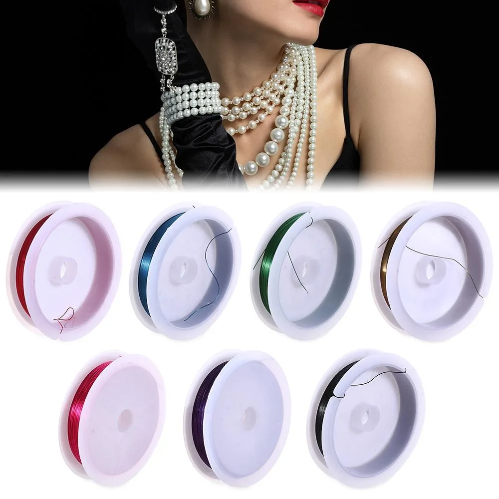 0.8/1.0mm Copper Wires Colorful DIY Beading Wire Cord Thread Jewelry Making Beading Wire Stretch Elastic Cord