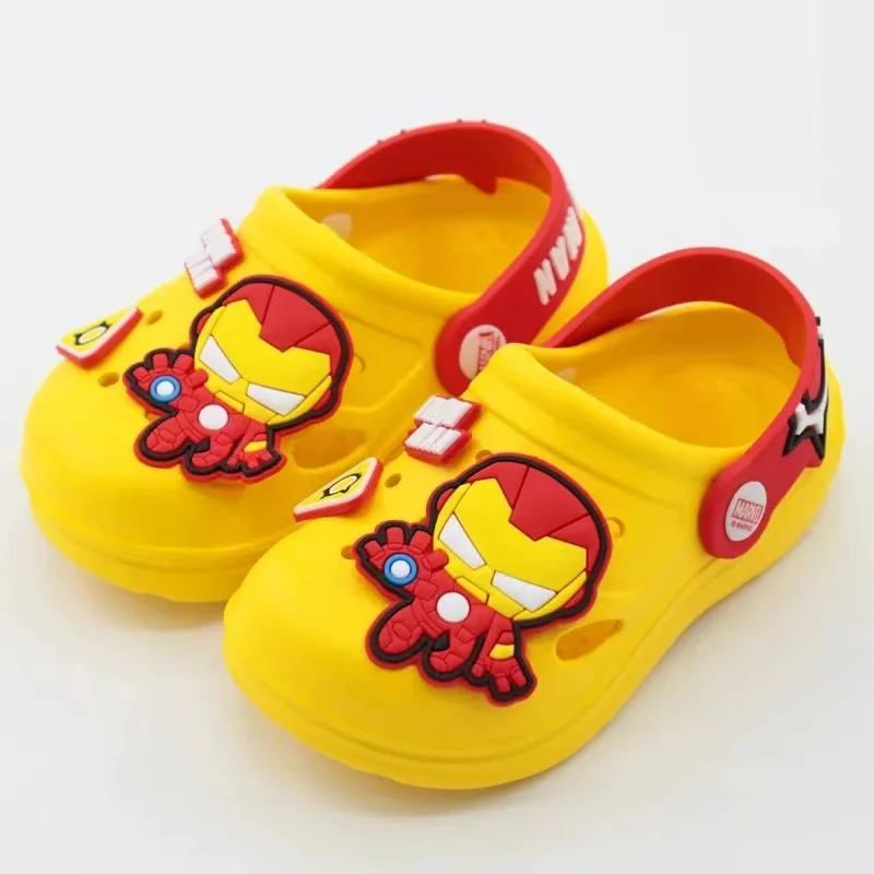 Children Garden Sandals Baby Boy Girl Cartoon Iron Man Mickey Mouse Sandal Summer Slipper Kid Indoor Non-slip Beach Shoes160-200