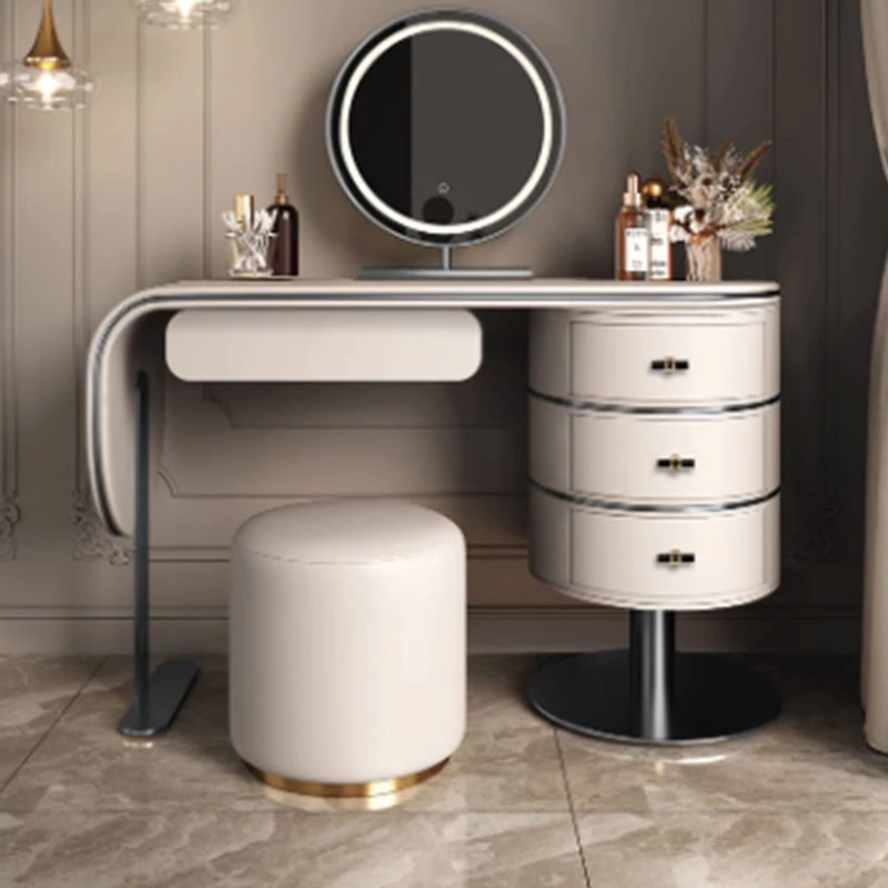 Modern Storage Vanity Dresser Makeup Nordic Shelf Desk Dressing Table Luxury Living Room Tocador Maquillaje Bedroom Furniture