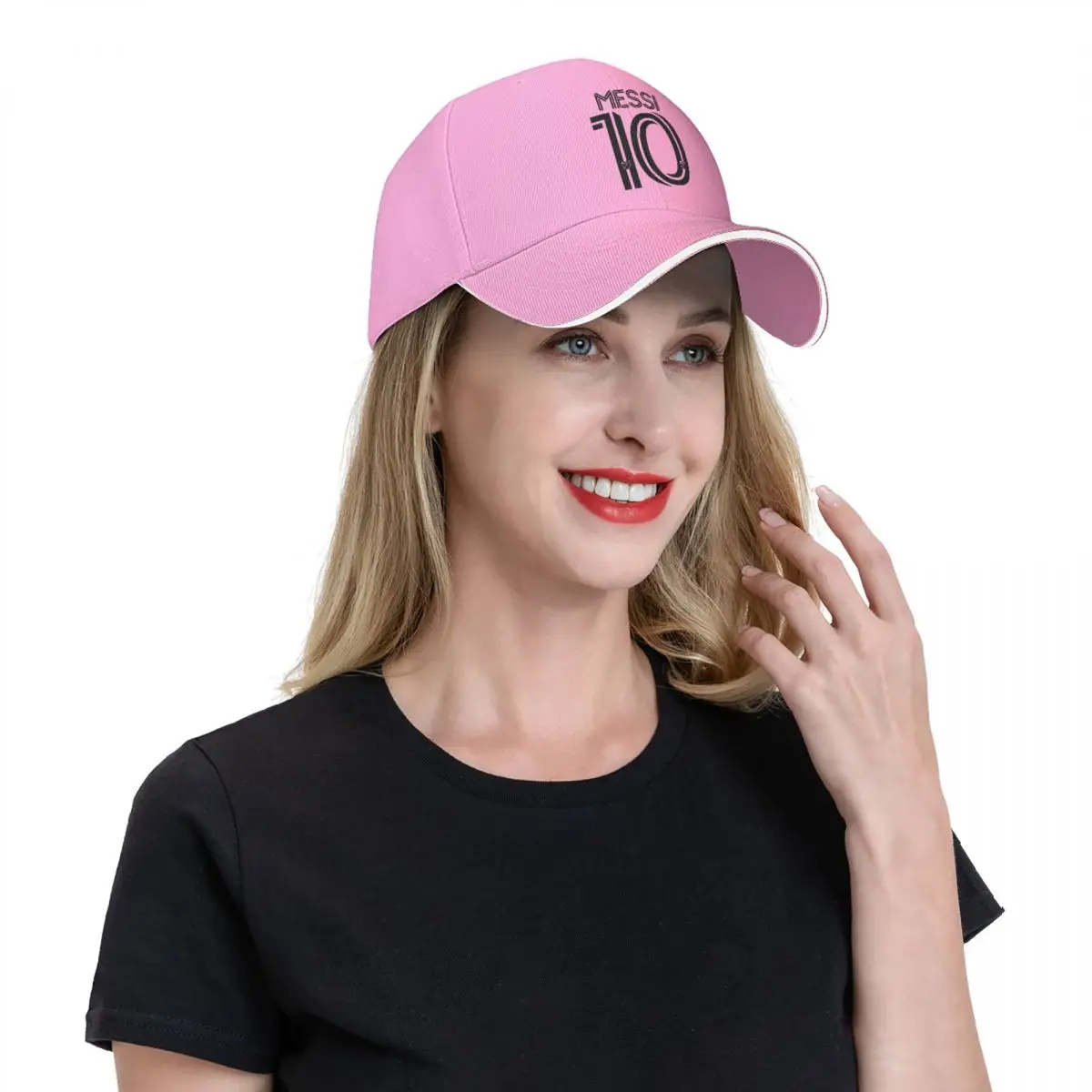 Football Messis Soccer Baseball Cap Merchandise Leisure Pink Snapback Hat for Men Women Outdoor Running Golf