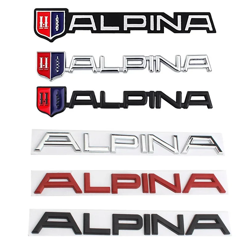 3D Metal ALPINA Logo Odznaka bagażnika samochodowego Emblemat Błotnik Boczny Tylny Karoseria Naklejka na tylną klapę Do BMW Alpina B7 B6 D4 D5 Auto Akcesoria