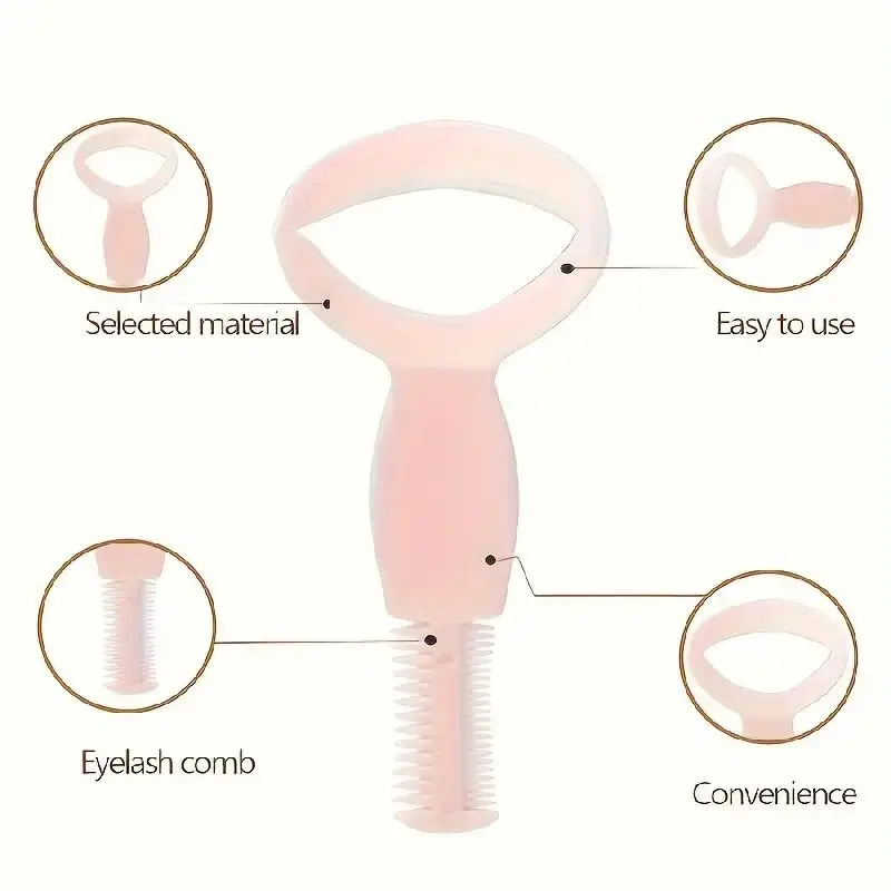 Kit pratico per stencil per eyeliner Pro da 1 pezzo: protezione per mascara facile da usare con pettine e strumento applicatore per ciglia per una precisione