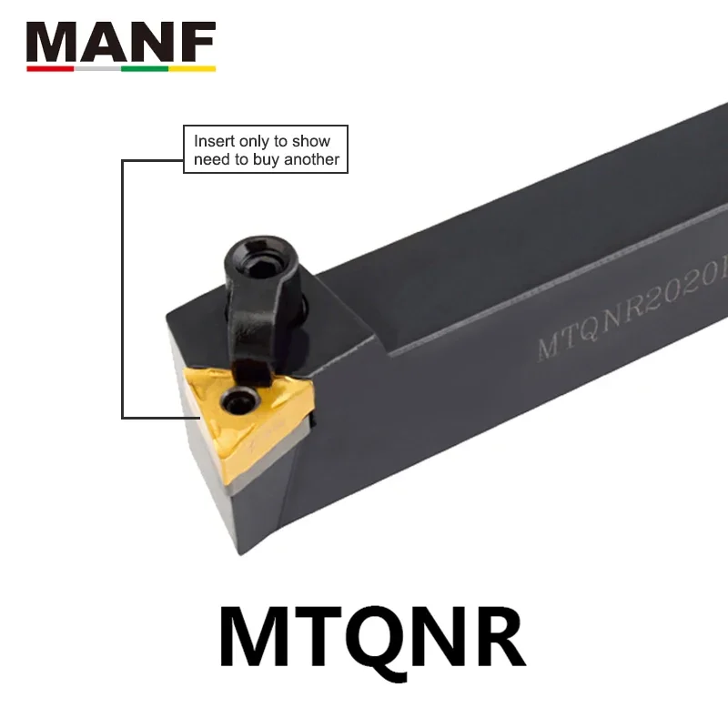 MANF Machining 20mm 16mm MTQNR-1616H16 turning tool holder Cutting Toolholder External Turning Tool Holder CNC Lathe cutter