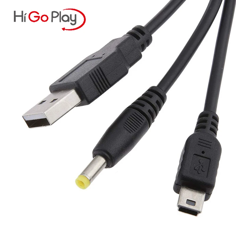 5Pcs 2 in 1 USB Charger Cable For PSP 1000 2000 3000 Charging Transfer Data Powe Cord For Sony PSP Power Cable Game Accessory