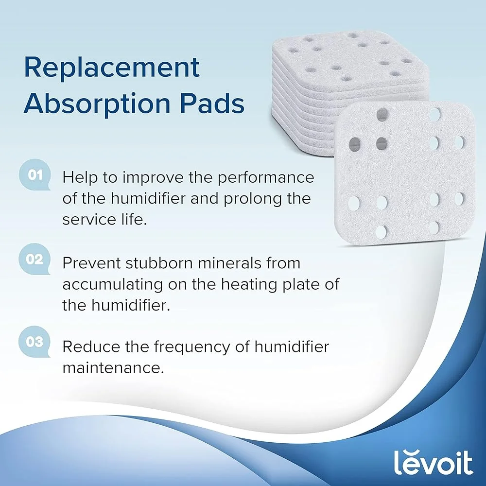 Humidifier Replacement Filters and Absorption Pads 10-Pack Nylon Material Efficient Humidification Prevents Mineral Buildup