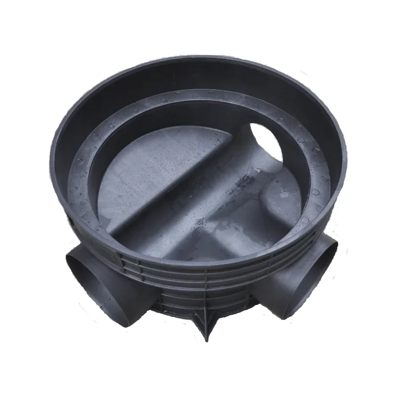 Plastic Manhole 90 Degrees Three holes Inspection Well dn700 plastic inspection well for sewage treatment sewage plastic pipe