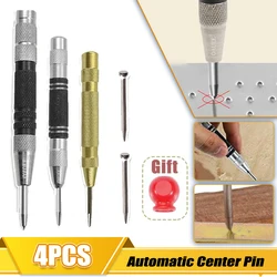 4Pcs Automatic Centre Punch General Automatic Punch Woodworking Metal Drill Adjustable Spring Loaded Automatic Punch Tools Sets